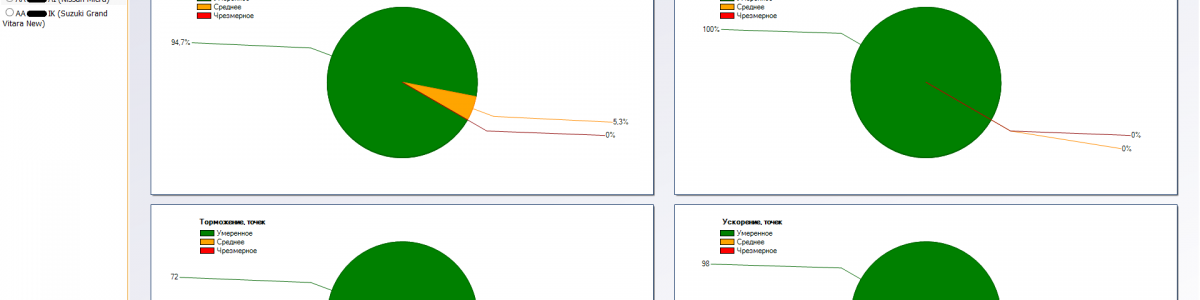 Нашими специалистами в системе «Инспектор» были разработаны отчеты по стилю движения