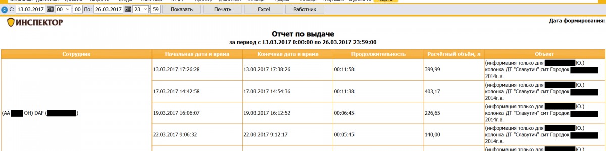 В системе «Инспектор» появился новый «Отчет по выдаче»